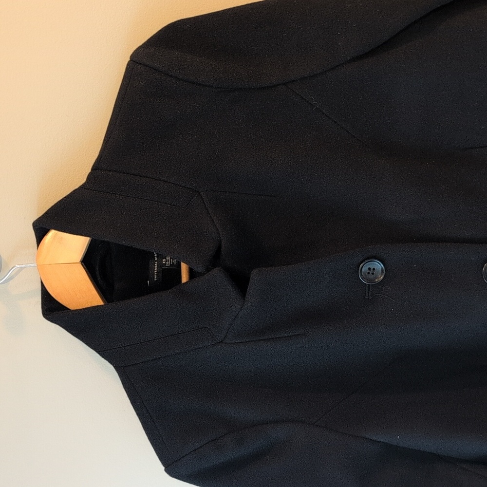NWT Universal Standard Beas Coat Black Wool Structured Buttoned Coat - Sz 10/12 - Picture 5 of 6